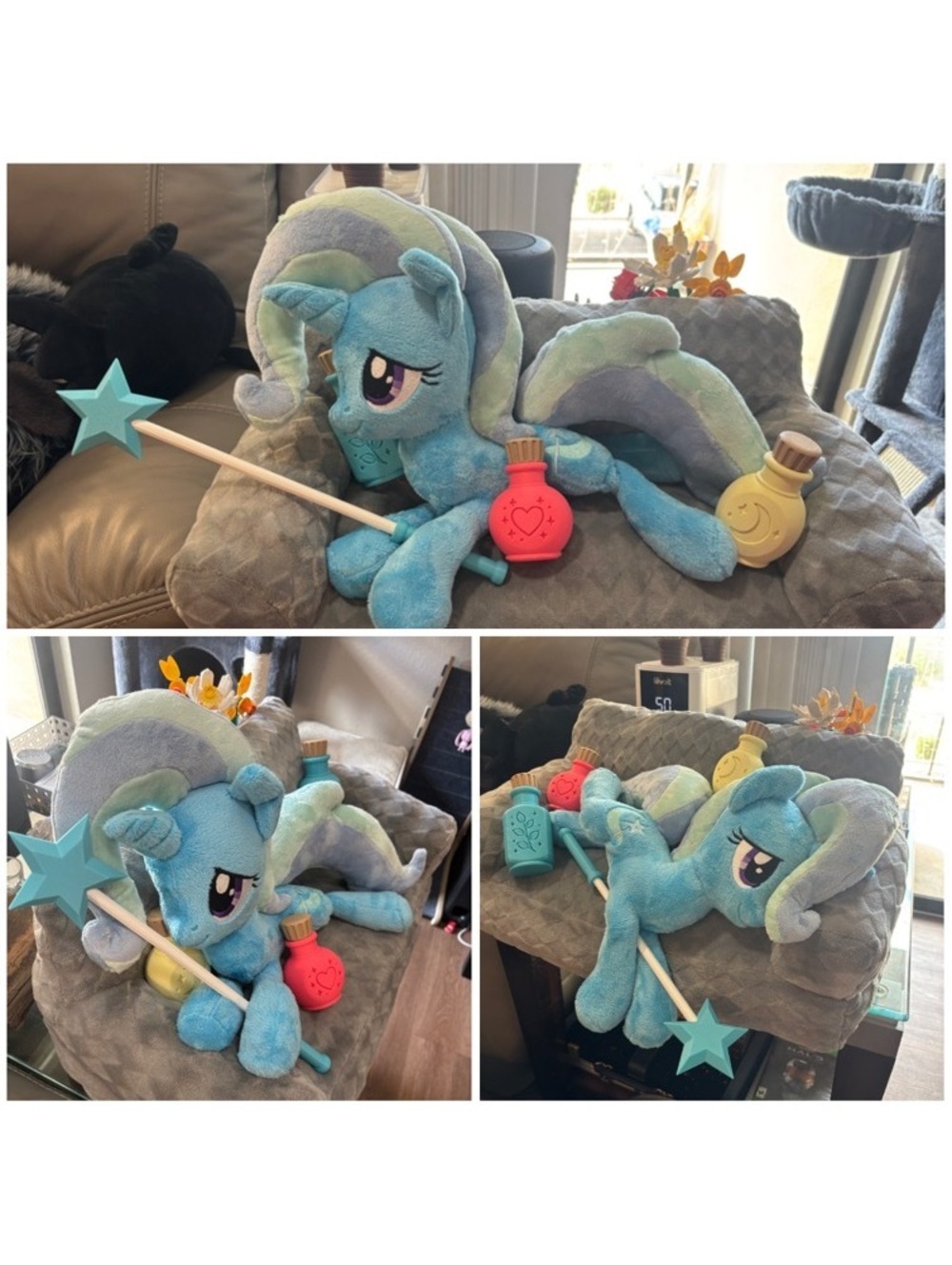 Lounging Trixie Handmade Plush | Soft Minky Weighted